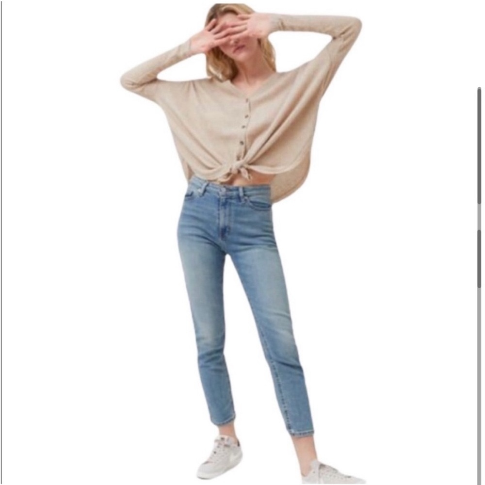 Urban Outfitters Tie Front Thermal Top